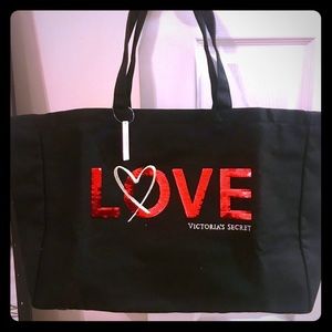 NWT Victoria’s Secret large sequin tote bag